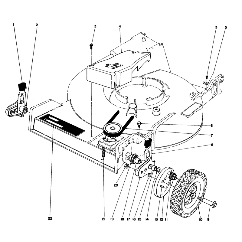 Front Wheel and Pivot Arm Assembly