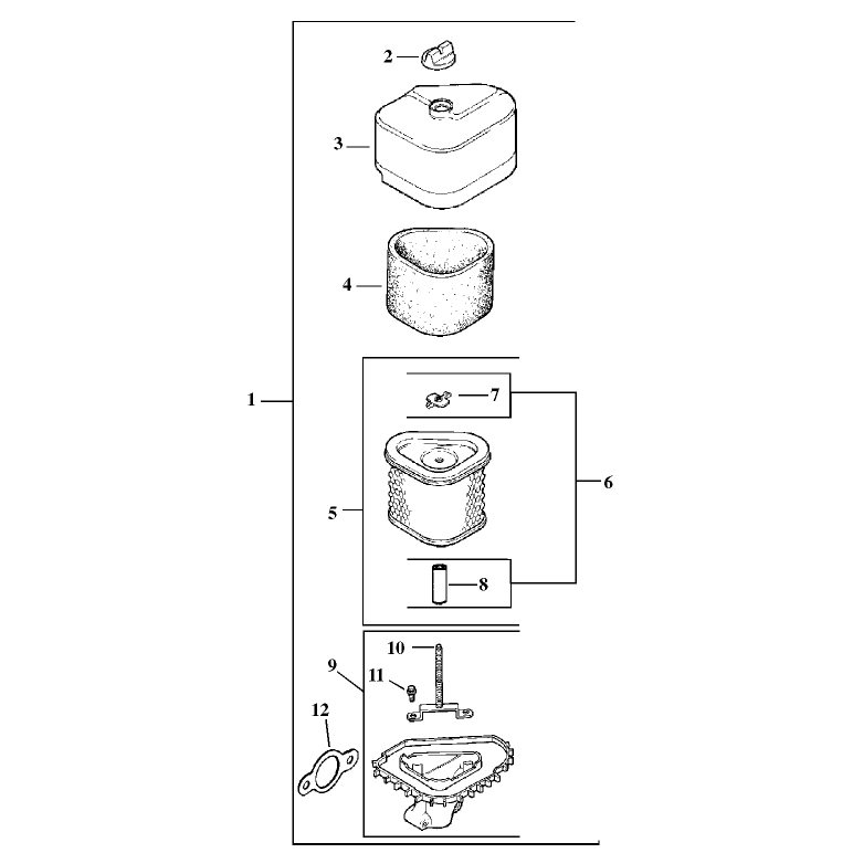 Air Cleaner Assembly Kohler Model Cv15t-41604