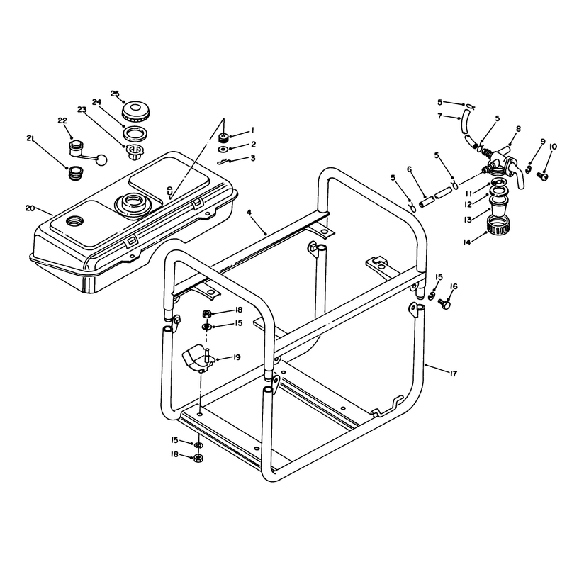 Fuel Tank and Frame Assembly