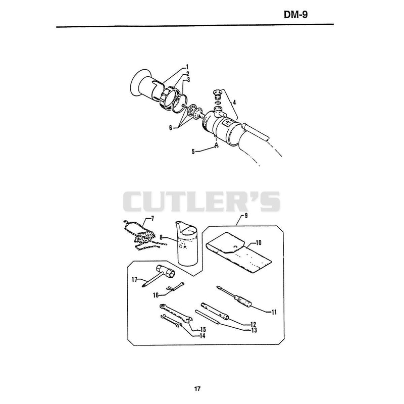 Nozzle Asy, Misting Includes Items 1-4 &6
