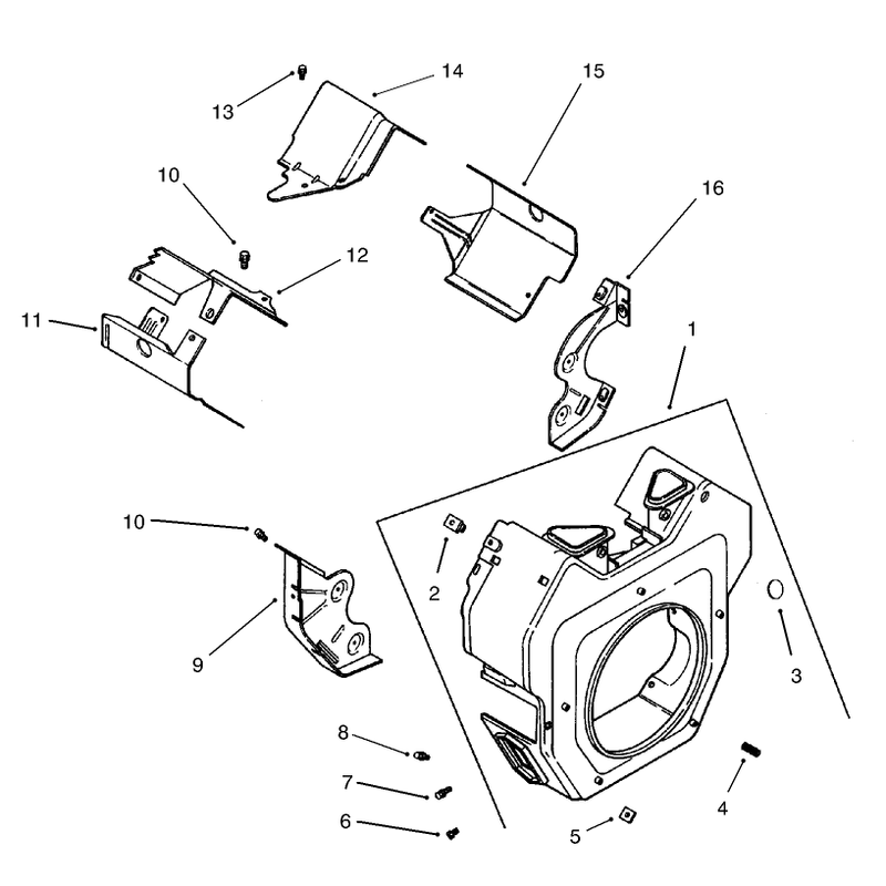 Group 6 Blower Housing Assembly