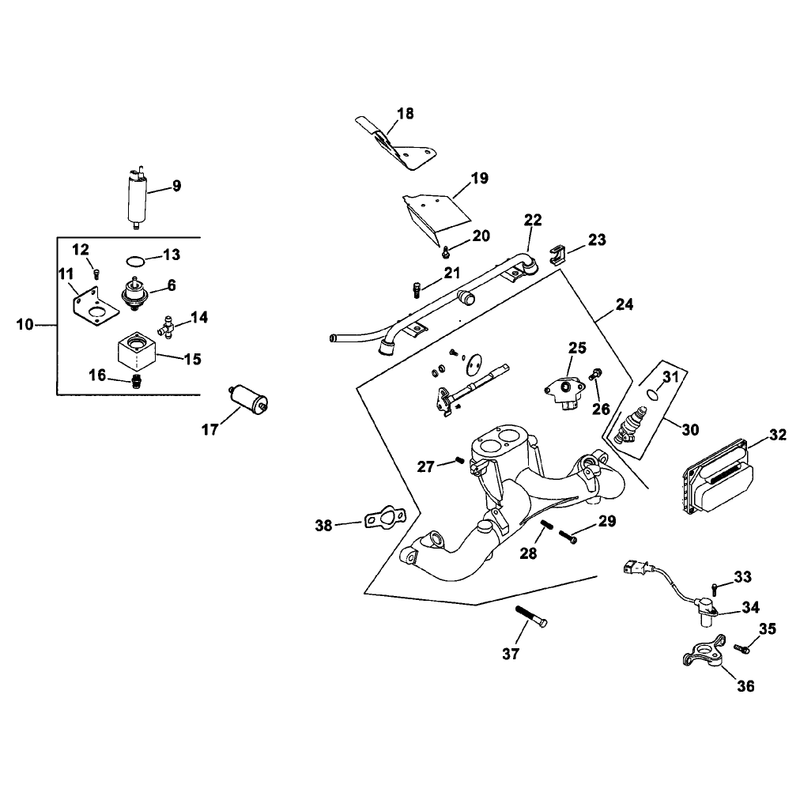 Fuel System Assembly Engine Kohler Ch26s EFI Ps 78517