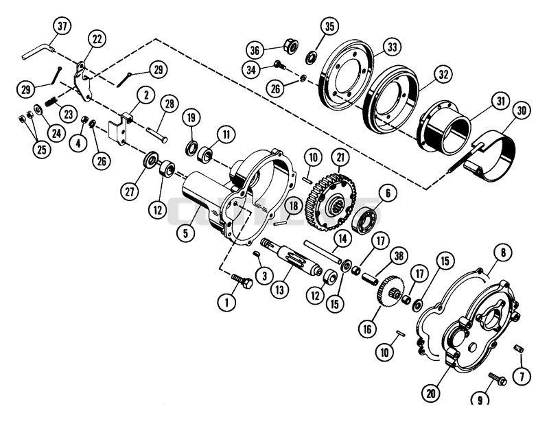 Gear Case And Friction Disc