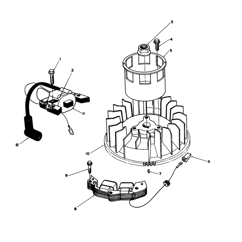 Magneto and Flywheel Assembly Model No Vmh7