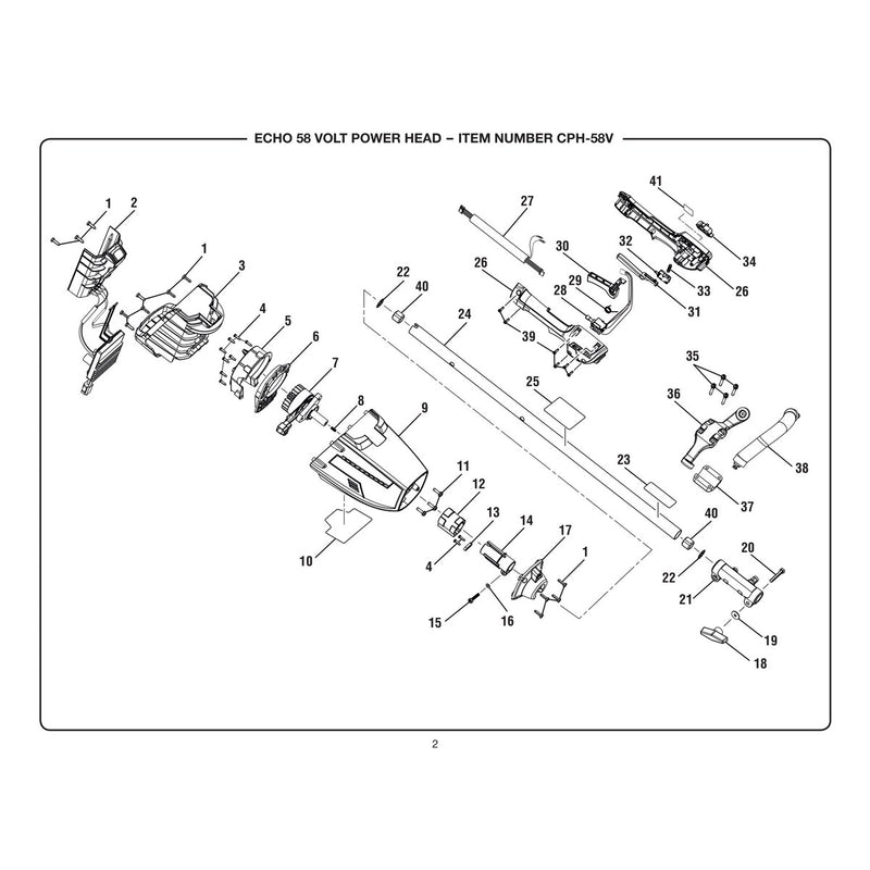 58V Cordless Power Head Assembly