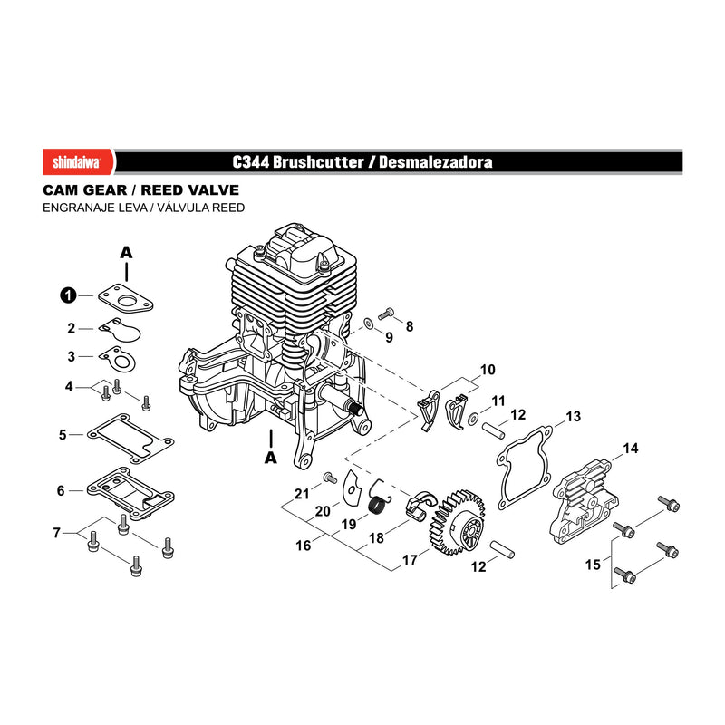 CAM GEAR / REED VALVE