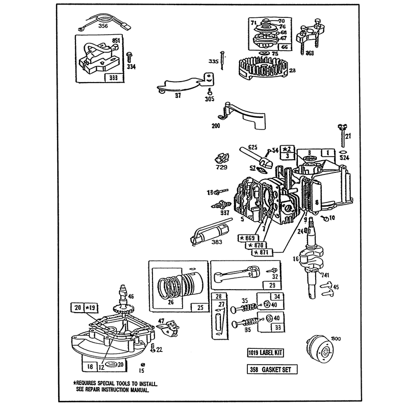 Engine Briggs and Stratton Model 95902-3148-01