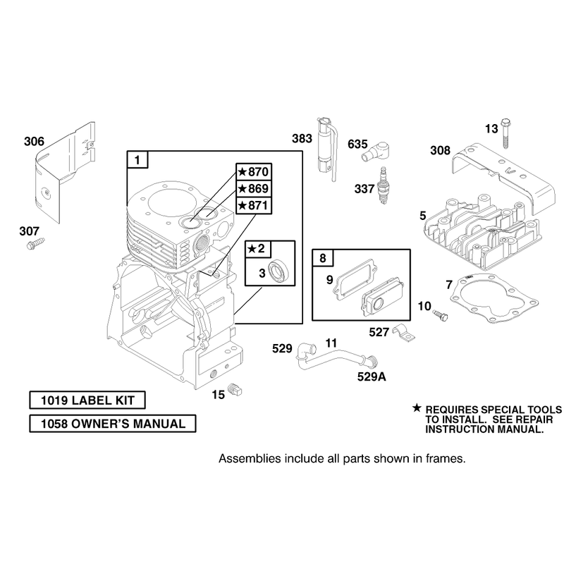Engine Briggs and Stratton Model 92252-0129-02
