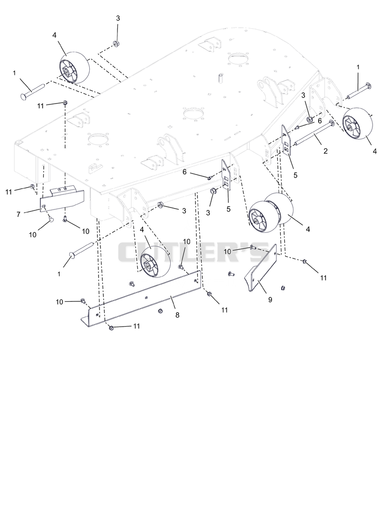 Anti-Scalp Wheels and Baffles - 48" - SD