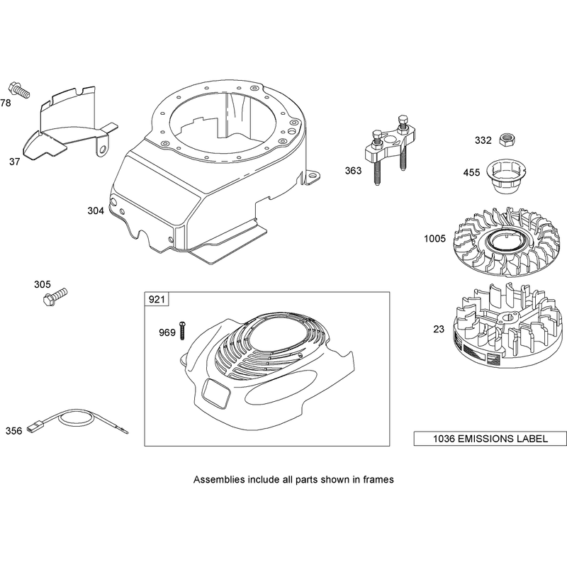 Blower Housing Assembly Briggs and Stratton 126T02-0209-B1