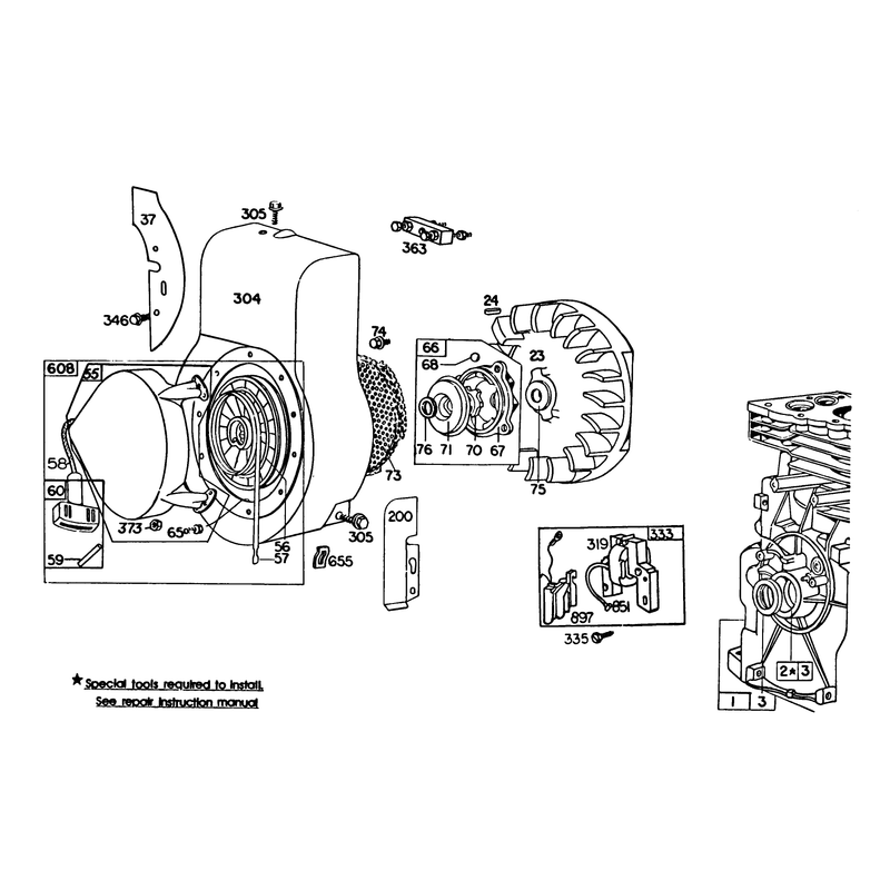 Engine Briggs & Stratton Model 130292-1671-02 (continued)