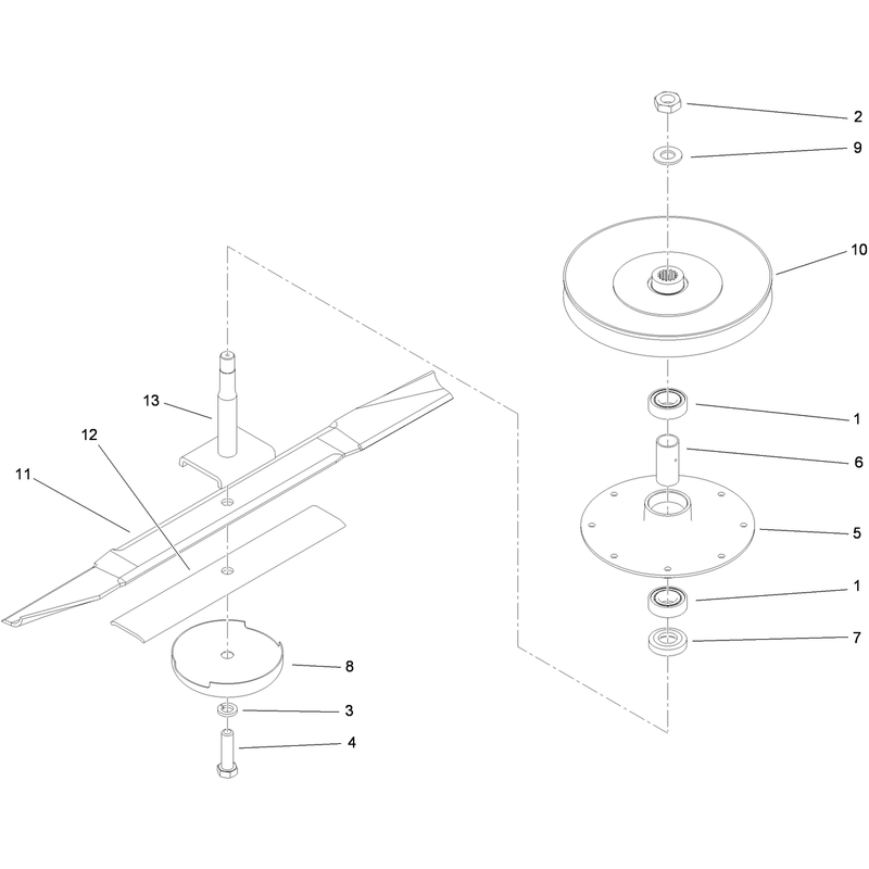 Spindle and Blade Assembly