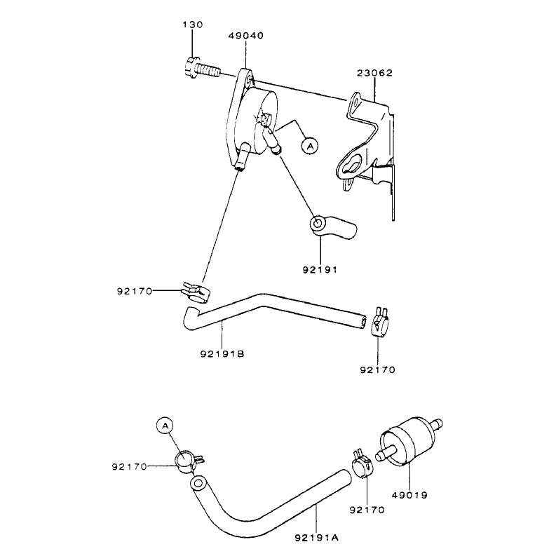 Fuel TankFuel Valve Assembly Kawasaki FH500V-ES10