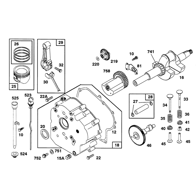 Engine Briggs & Stratton Models 252416-0756-01 & 252416-0757-01