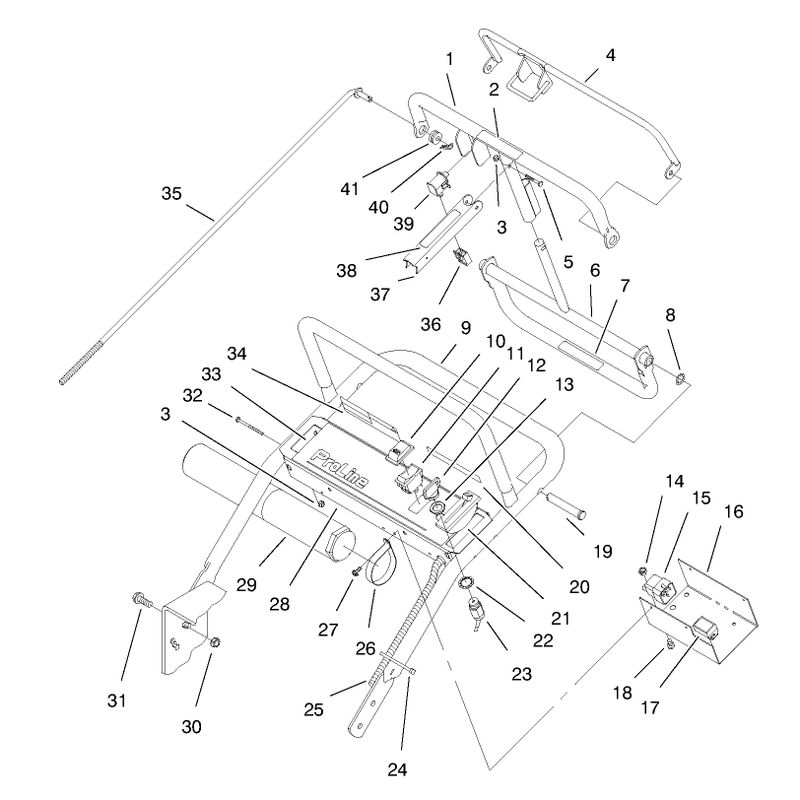 Handle and Control Panel Assembly