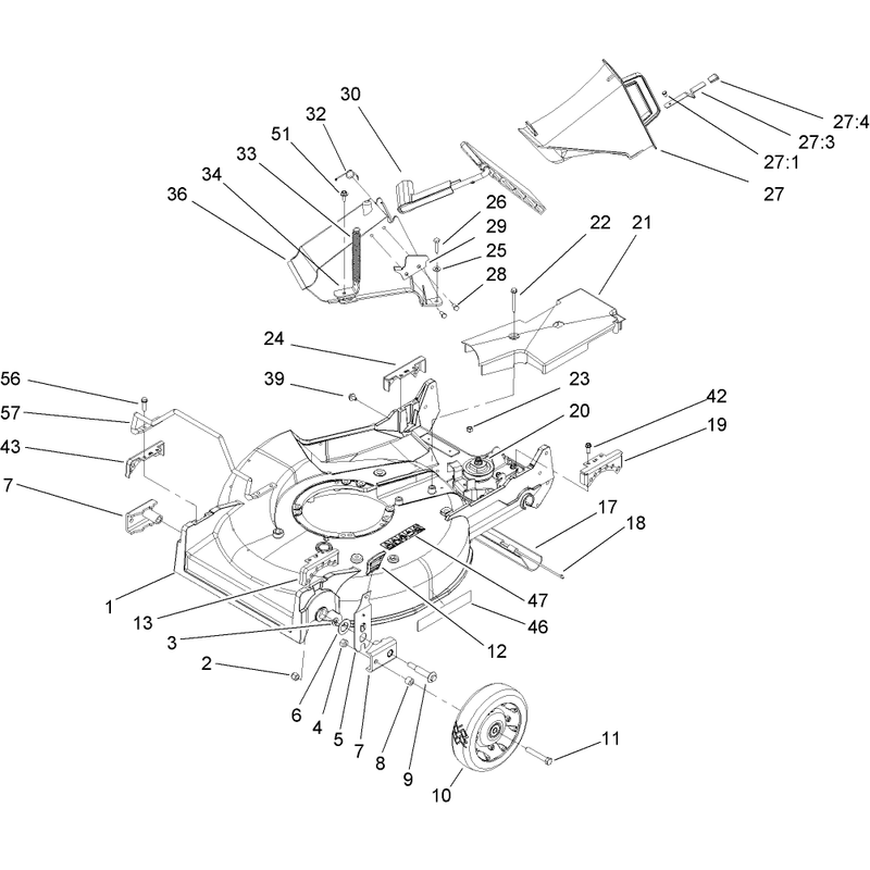 Housing Chute and Wheel Assembly