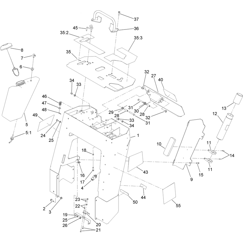 Tower and Fuel Tank Assembly