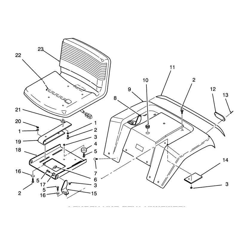 Fender and Seat Assembly