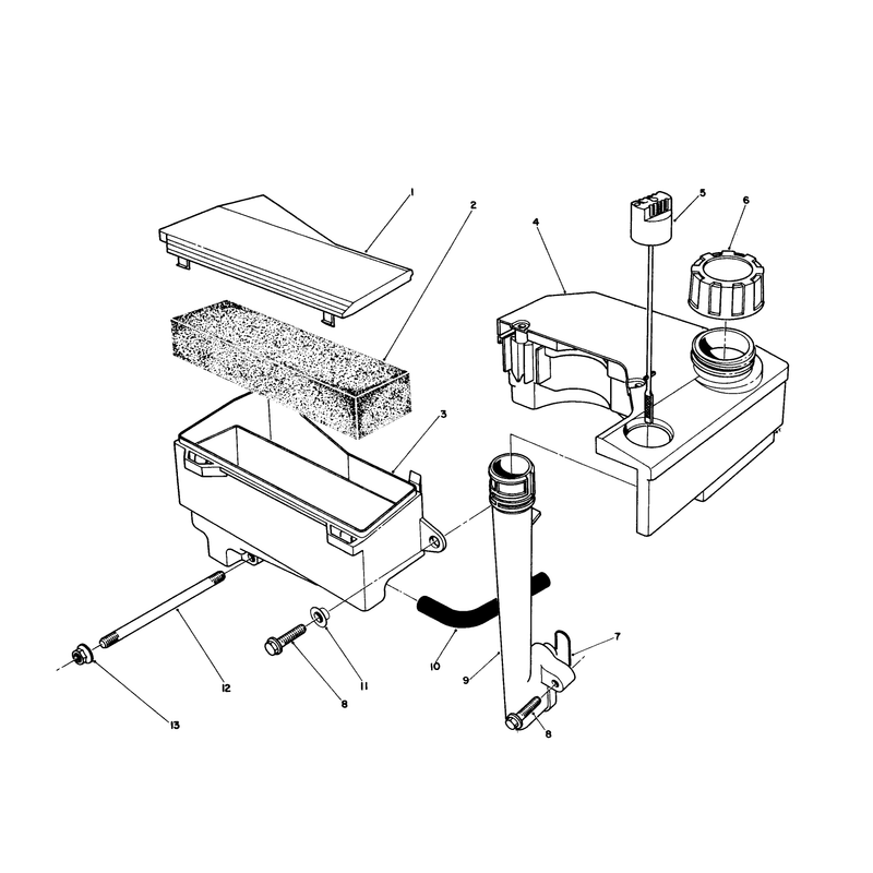 Air Cleaner & Fuel Tank Assembly (engine No. Vmg6, Vmj8 & Vmk9)