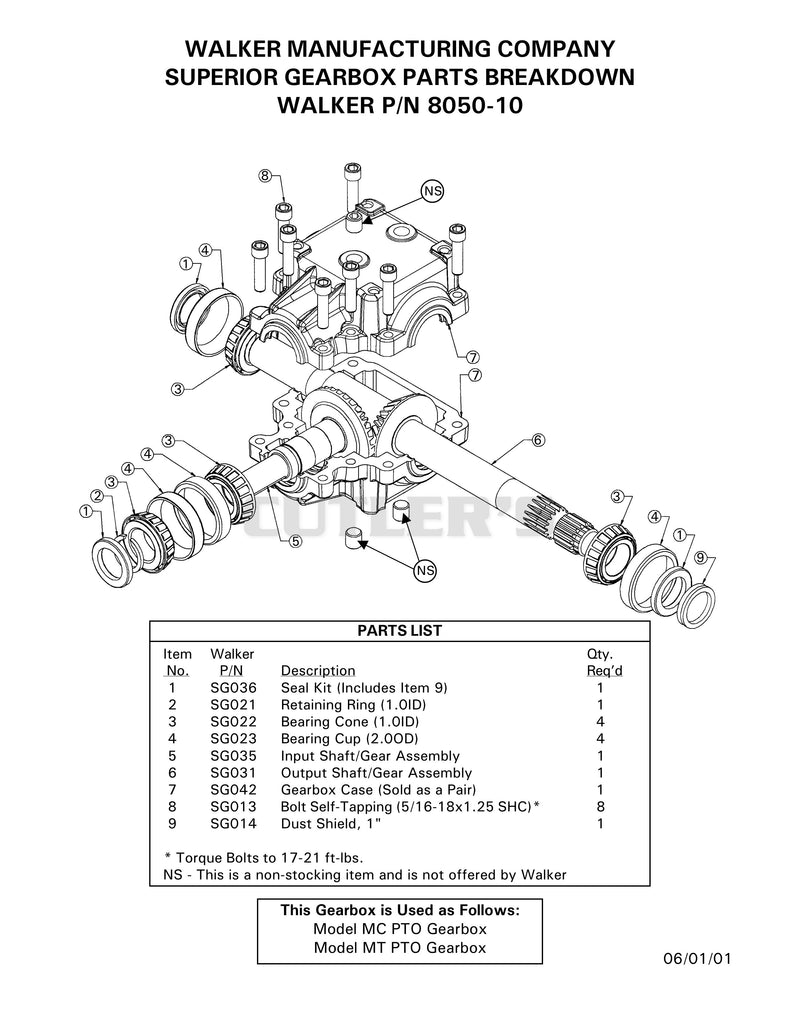 8050-10 PTO Gearbox