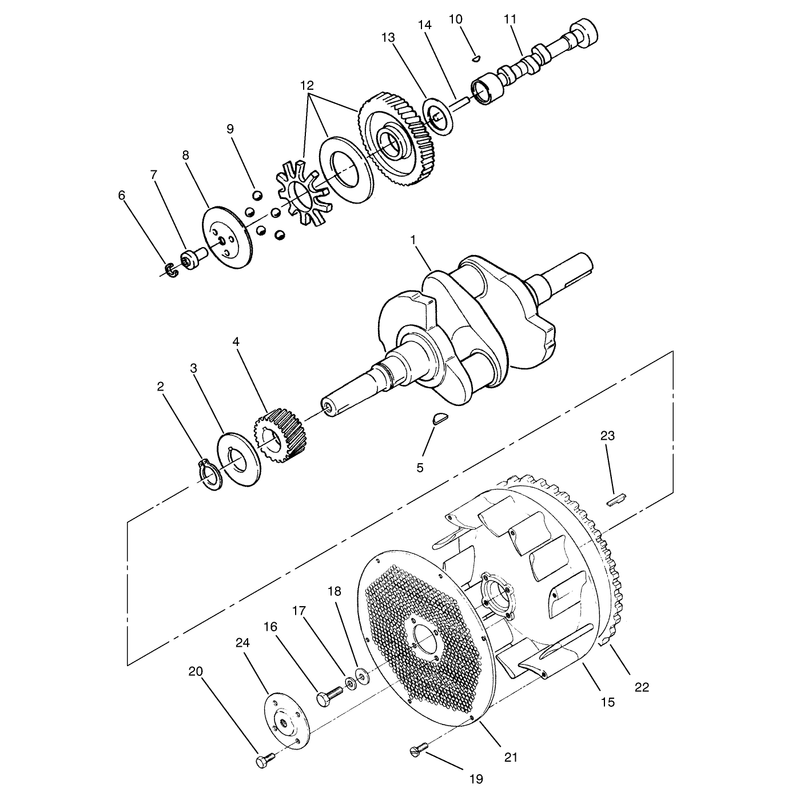 Crankshaft Camshaft and Flywheel Assembly