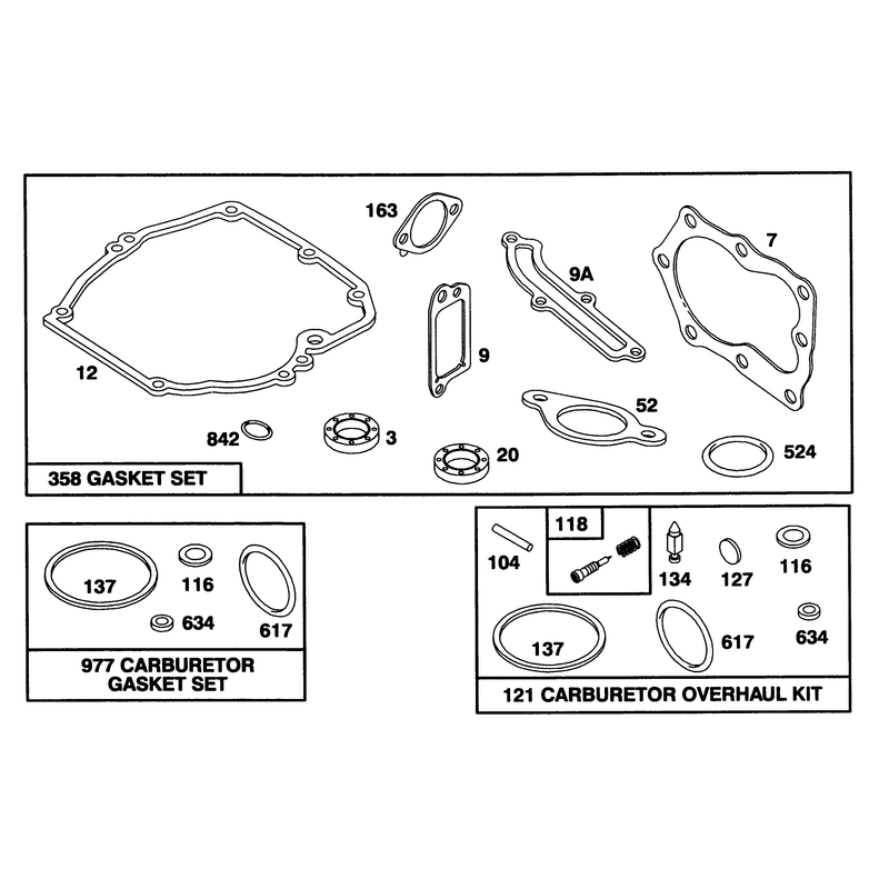 Engine Briggs and Stratton Model 124702-3115-01