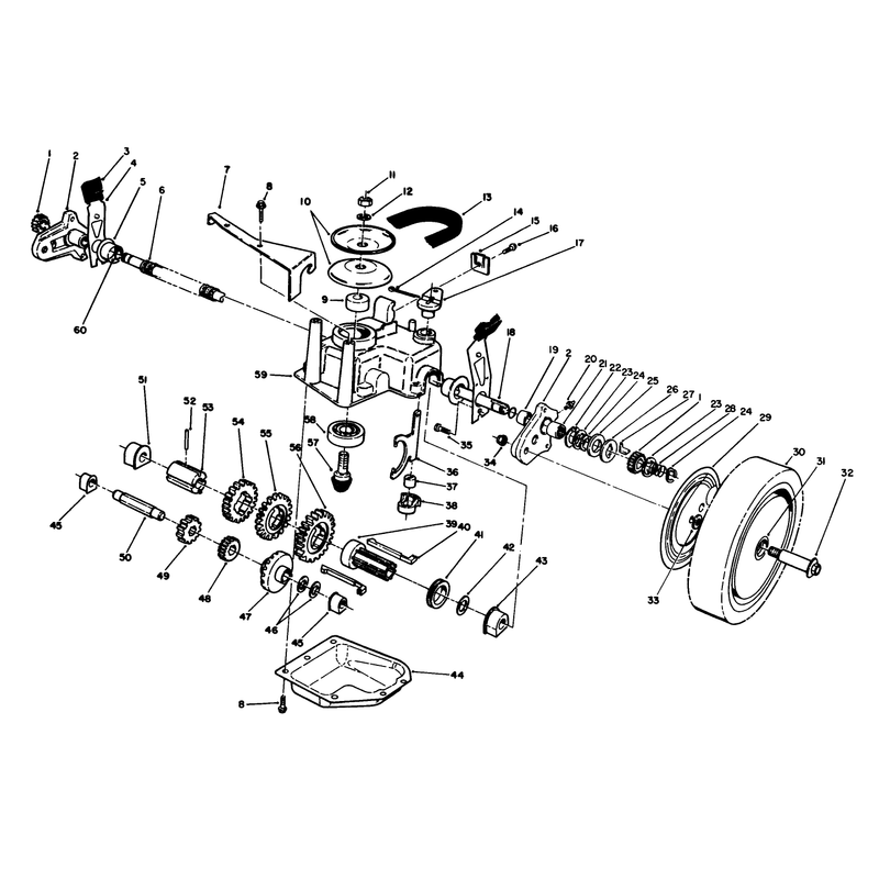 Gear Case Assembly Continued Used on Units with Serial No 8050000 and Up