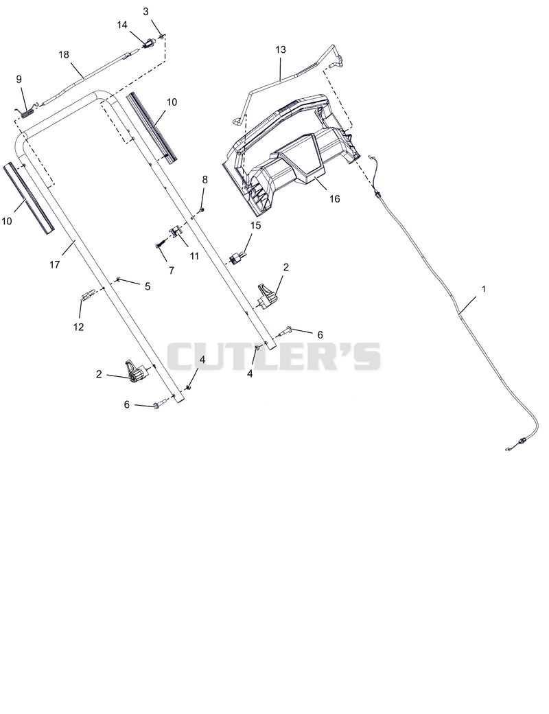 Handlebar and RWD Operator Presence Cable