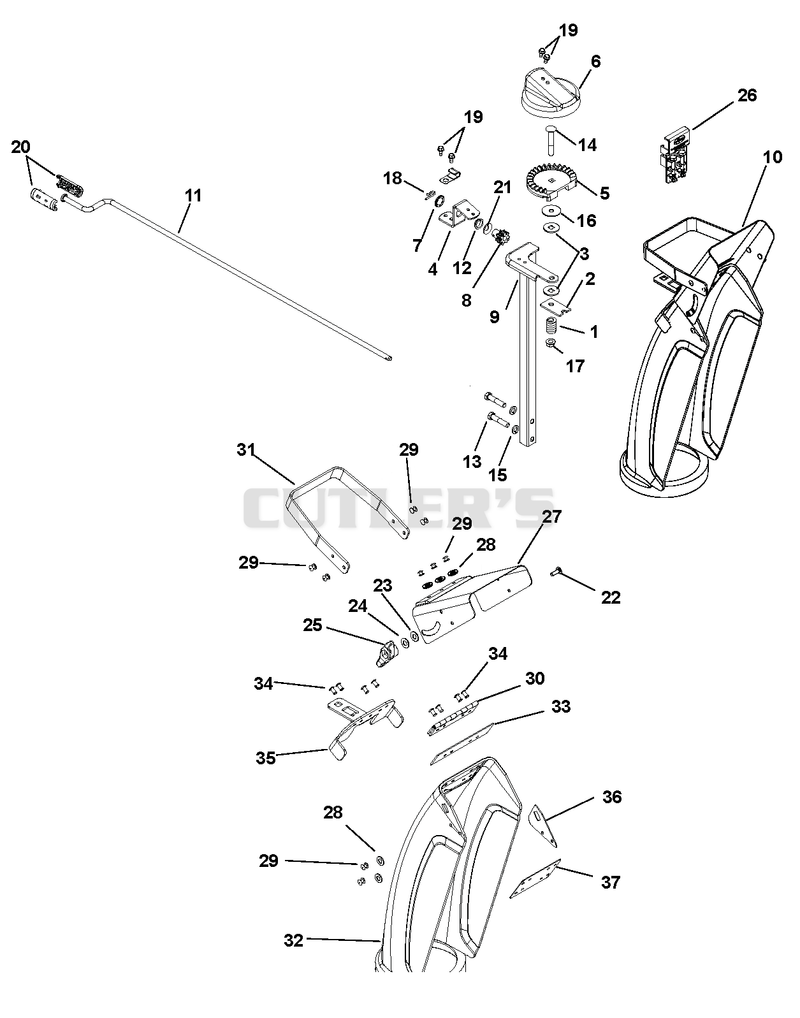 Discharge Chute Crank