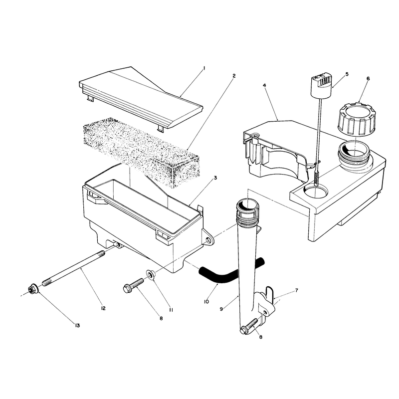 Air Cleaner & Fuel Tank Assembly (engine No. Vm140)