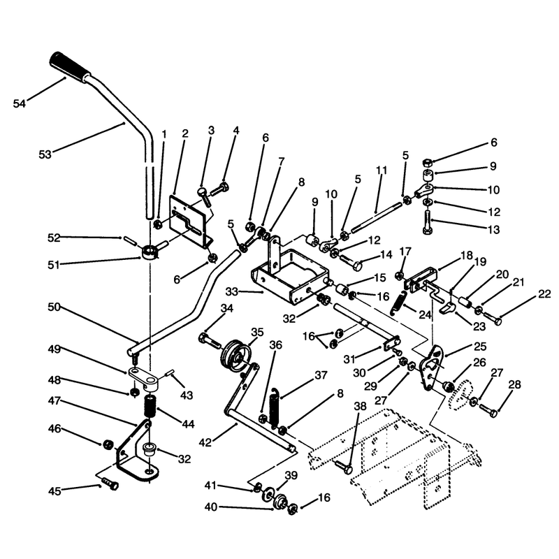 Clutch Brake and Speed Control Linkage
