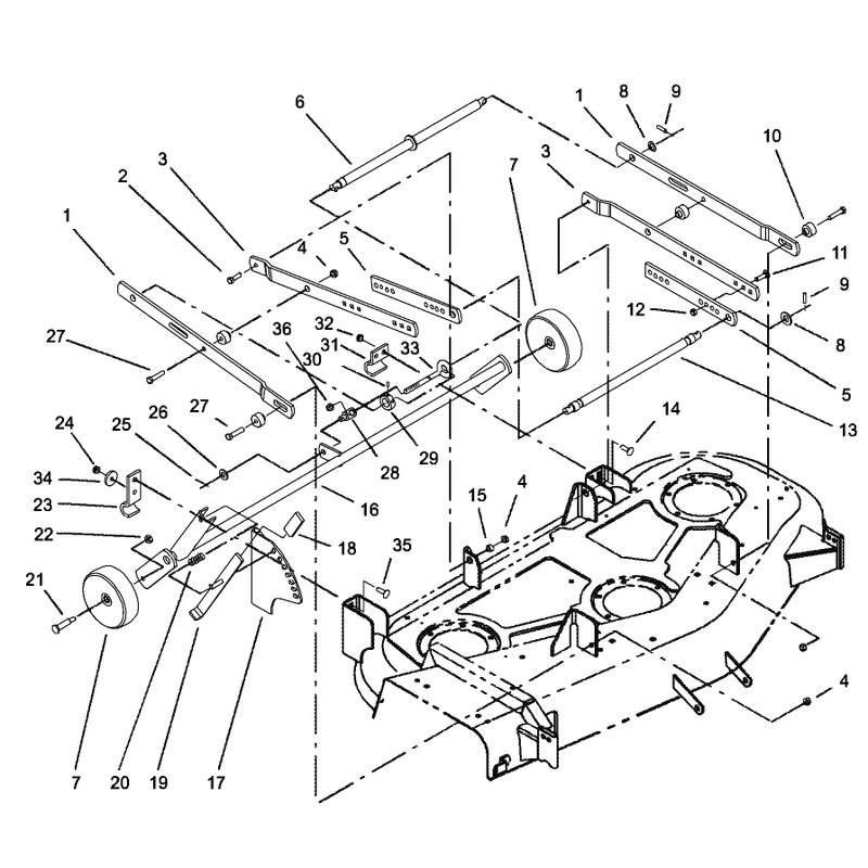 Deck Suspension Assembly