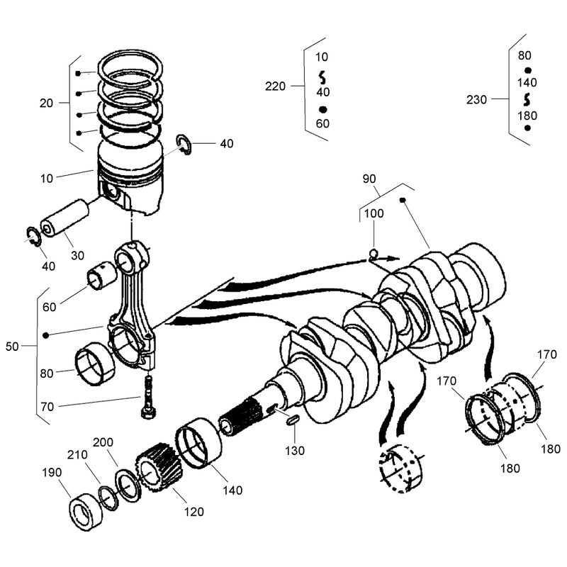 Piston and Crankshaft Assembly