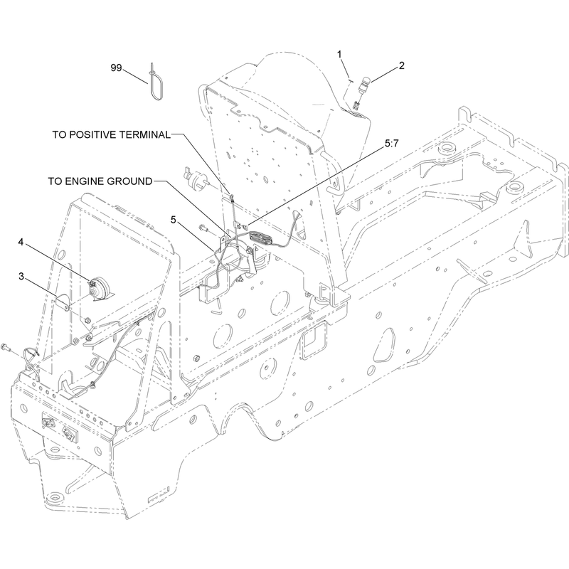 Horn Kit Assembly  RT600 Trencher