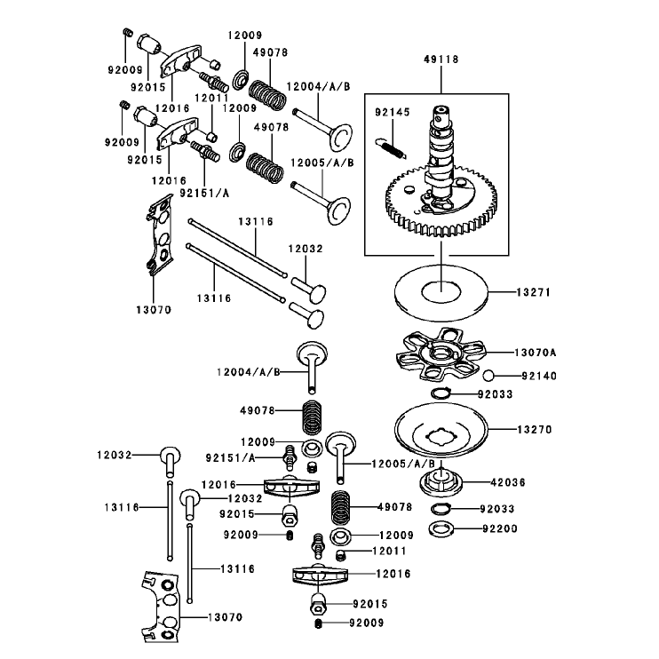 ValveCamshaft Assembly Kawasaki FH451V-BS04