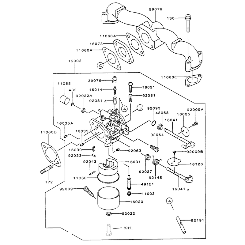 Carburetor Assembly Kawasaki Fh451v-As08