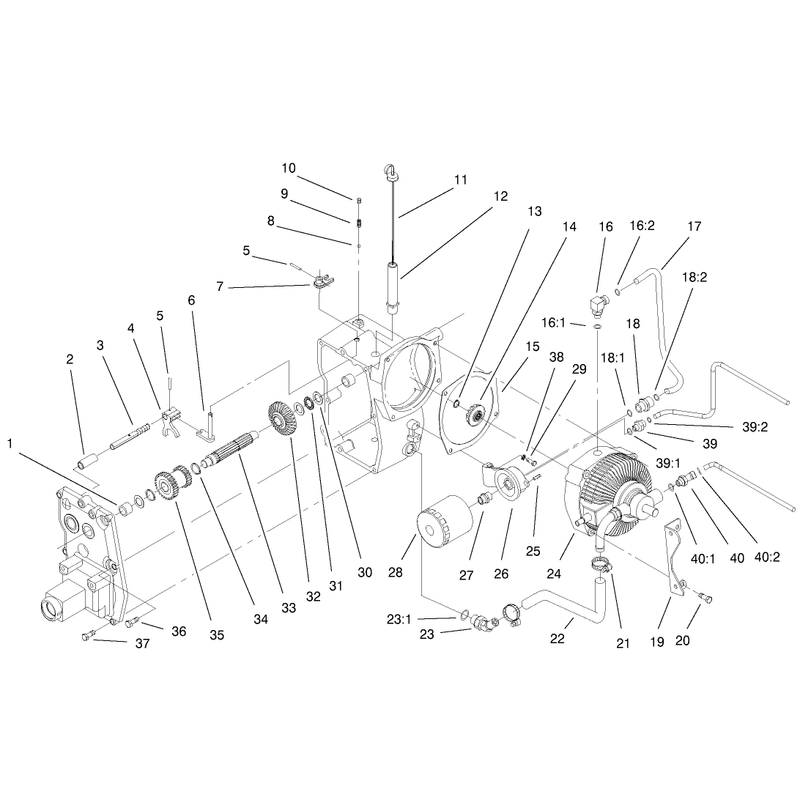 Hydro Trans Axle Assembly Continued