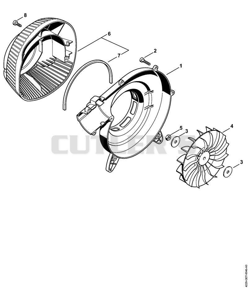 Fan housing outer, Fan wheel