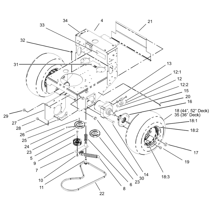Wheel Motors Pump Belt and Pump Idler Assembly