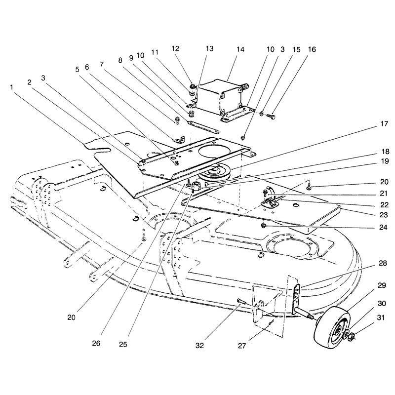 Covers Gear Box and Gauge Wheel Assembly
