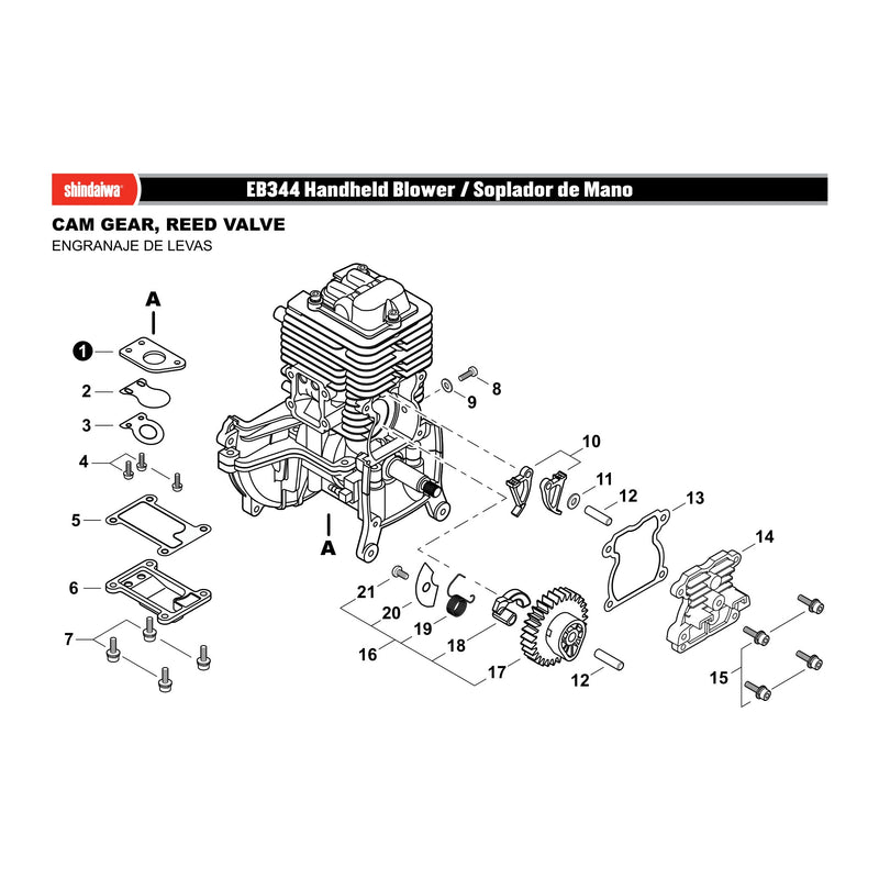 CAM GEAR, REED VALVE