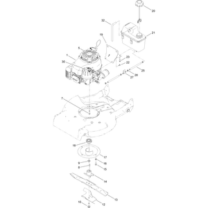Engine Fuel Tank and Blade Assembly