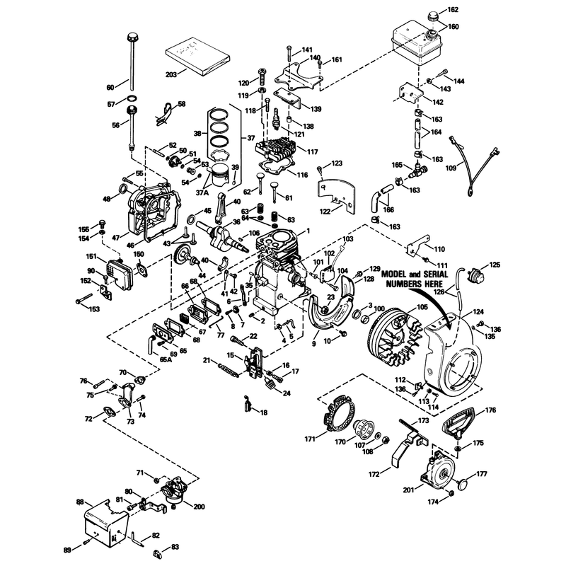 Engine Tecumseh Model Hs50-67259g