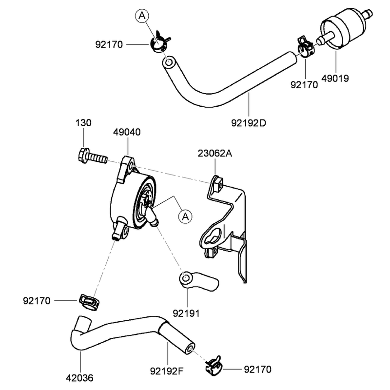 Fuel Tank and Valve Assembly  Kawasaki FH541V-GS30