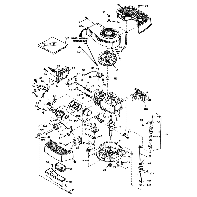 Engine Tecumseh Model No Tnt100-10083e