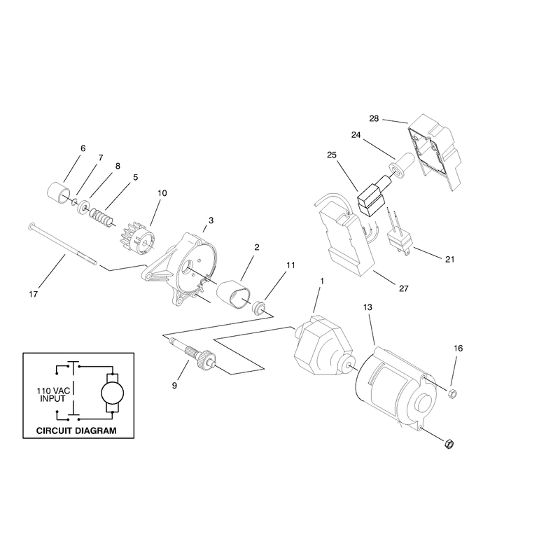 Starter Motor & Switch Housing