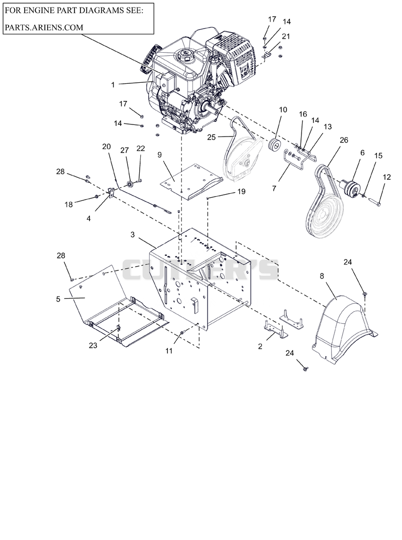 Engine Frame and Belt Drive - CE