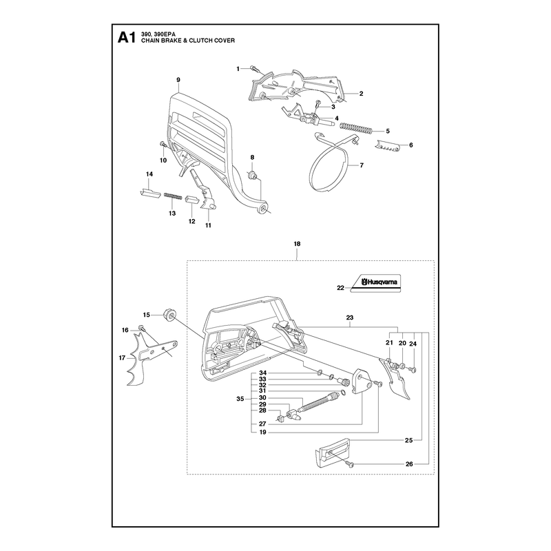 CHAIN BRAKE AND CLUTCH COVER
