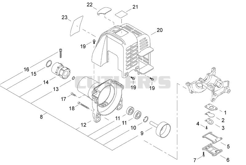 Engine Cover, Fan Cover, Reed Valve