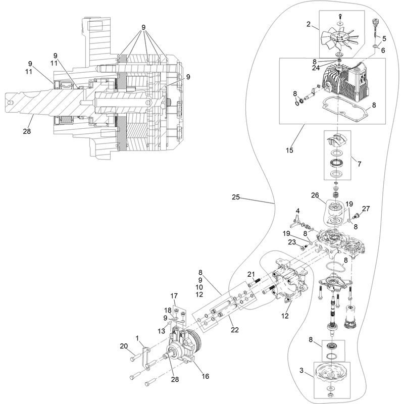 RH Hydro Assembly No 135-7904